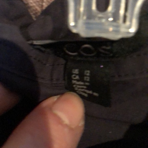 Women’s Navy Button-Up Blouse with Sheer Hem - Picture 5 of 8